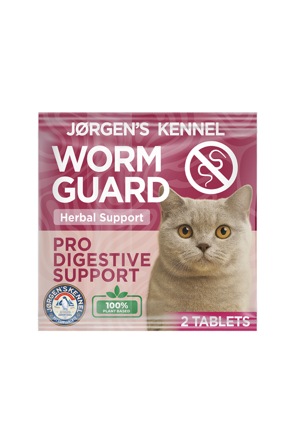 (Yeni Ürün 15 Gün Teslim) Kediler İçin İç Parazit Tableti & Hapı (2 Adet) – %100 Bitkisel Formül - Jorgen's Kennel