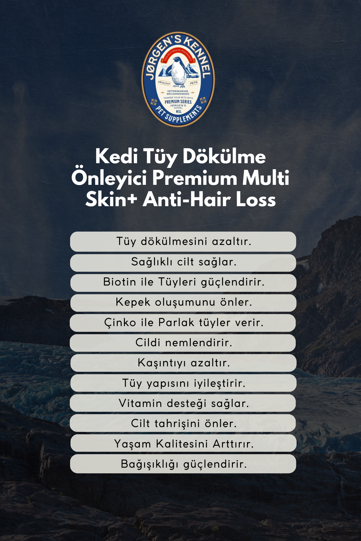 Kedi Tüy Dökülme Önleyici Premium Multi Skin+ Anti-Hair Loss - Jorgen's Kennel