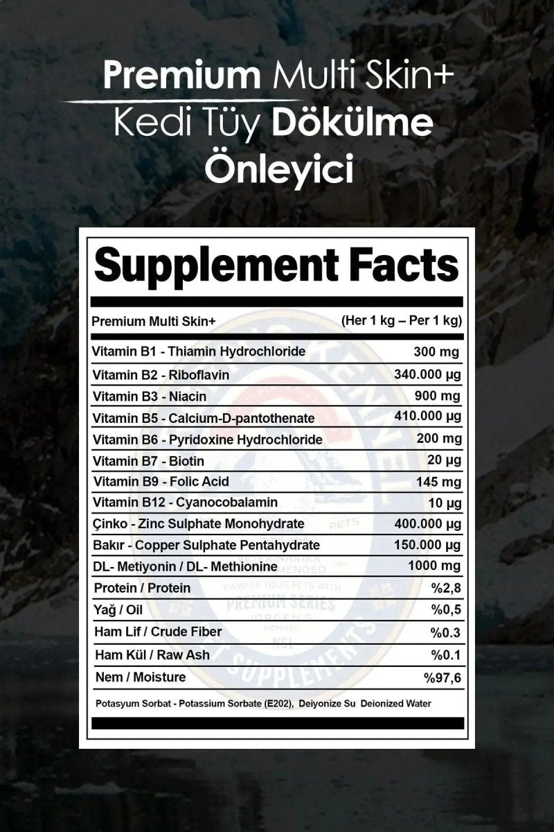 Kedi Tüy Dökülme Önleyici Premium Multi Skin+ Anti - Hair Loss - Jorgen's Kennel