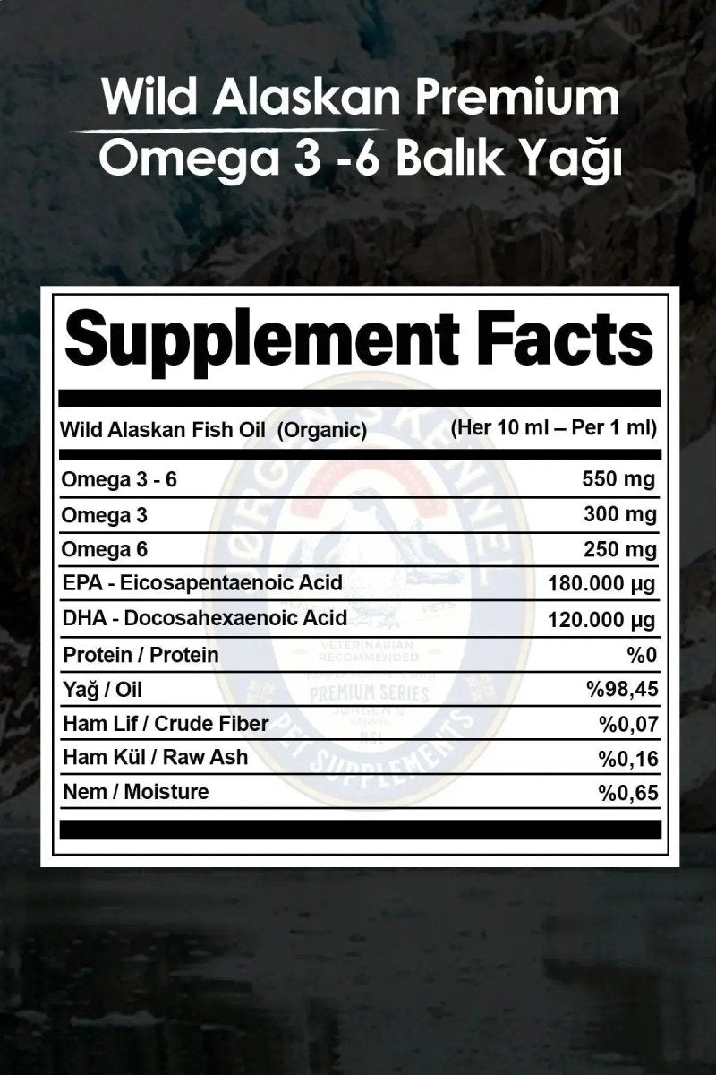 Wild Alaskan Omega 3-6 Triple Strength Fish Oil for Cats and Dogs 200ml