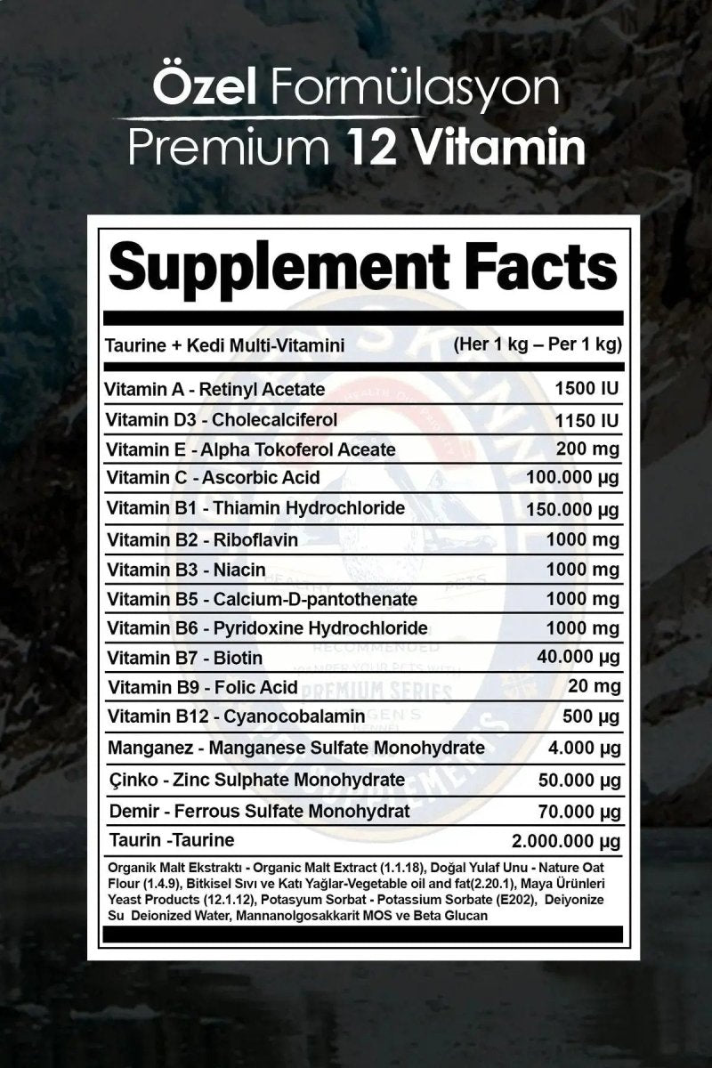 Taurine + Premium and Organic Cat Multi-Vitamin