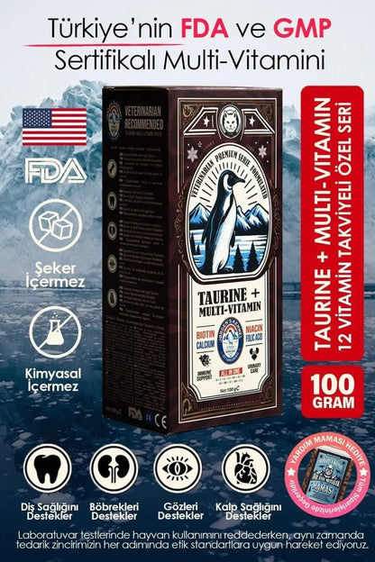 Taurine + Premium ve Organik Kedi Multi - Vitamini - Jorgen's Kennel