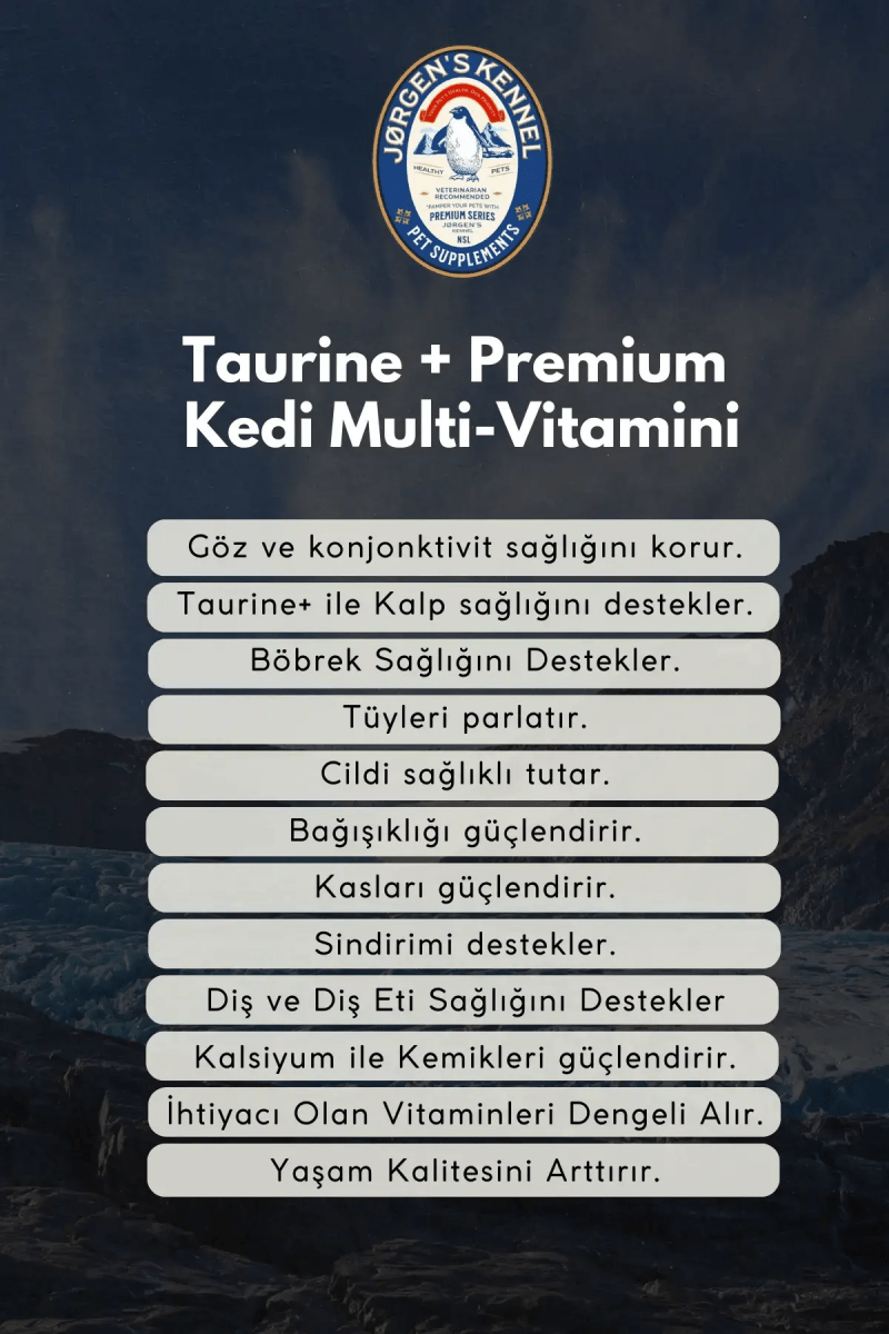Taurine + Premium ve Organik Kedi Multi - Vitamini - Jorgen's Kennel