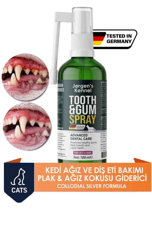 Kedi Ağız Diş & Diş Eti Yara Bakım Sprey 100ml Ağız Kokusu Giderici Diş Temizleme Plak Tartar Destek