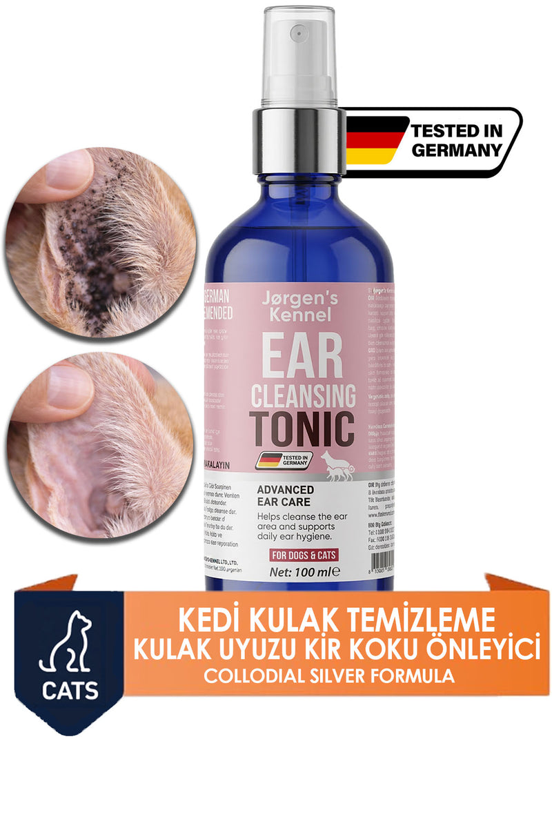 Kedi Kulak Temizleme Kulak Uyuzu Kir Enfeksiyon Koku Önleyici Bakım Hijyen Kaşıntı Solüsyonu 100ML