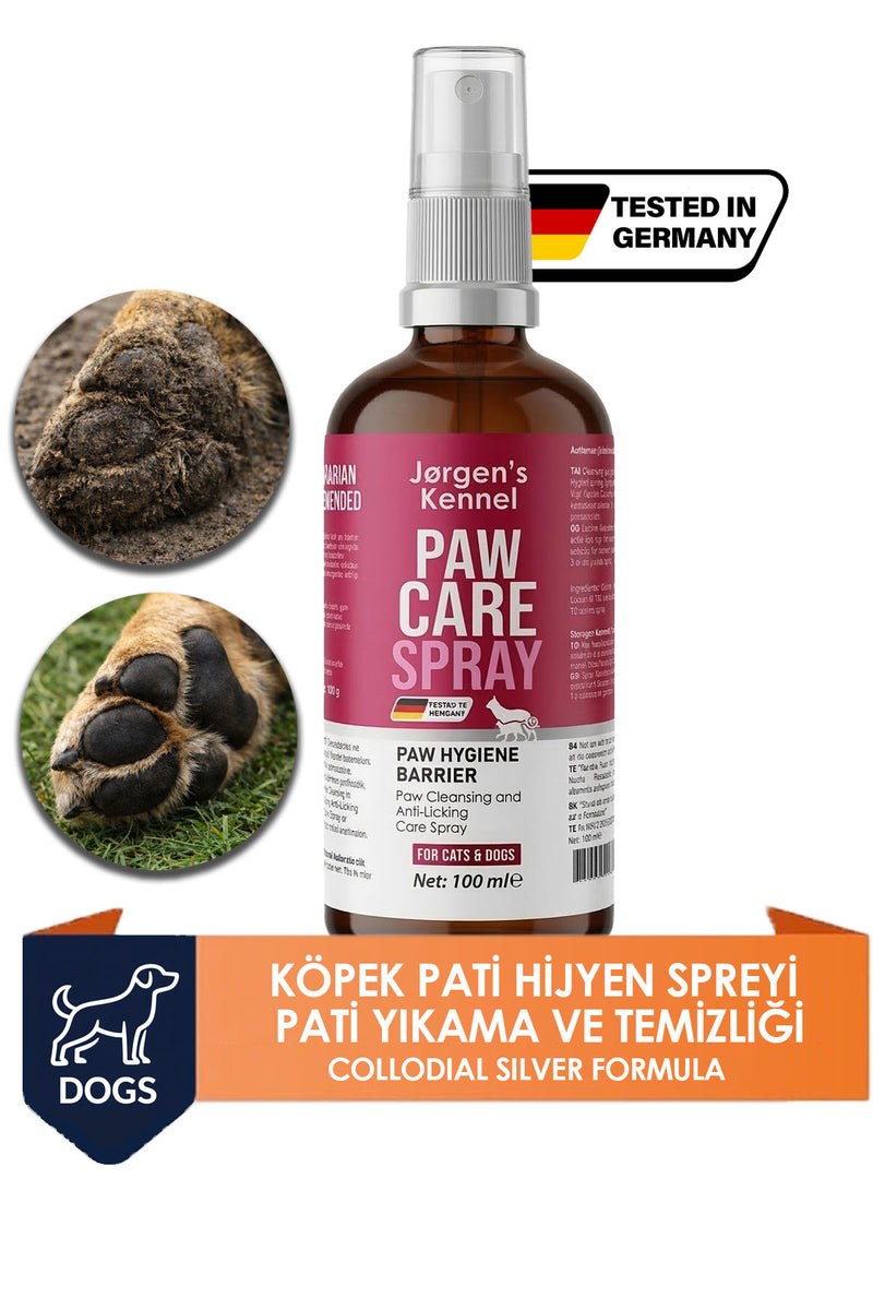 Köpek Pati Hijyen Temizleme Spreyi Yara Yıkama Kaşıntı Karşıtı Bakım ve Koku Giderici Destek 100ML