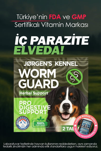 Köpekler İçin İç Parazit Tableti & Hapı (2 Tablet) – %100 Bitkisel Formül - Jorgen's Kennel