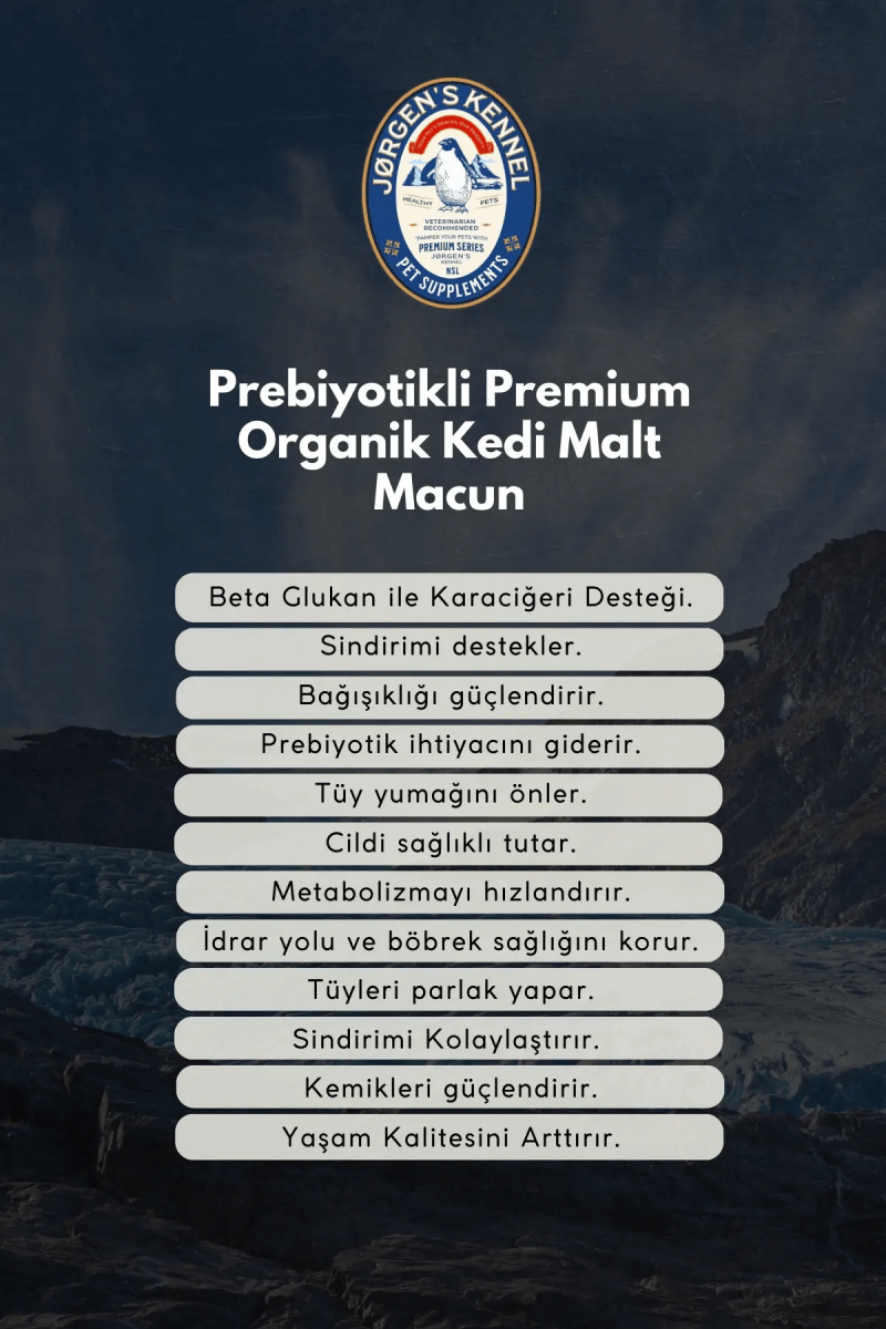 Prebiyotikli Premium Doğal Kedi Malt Macun - Jorgen's Kennel